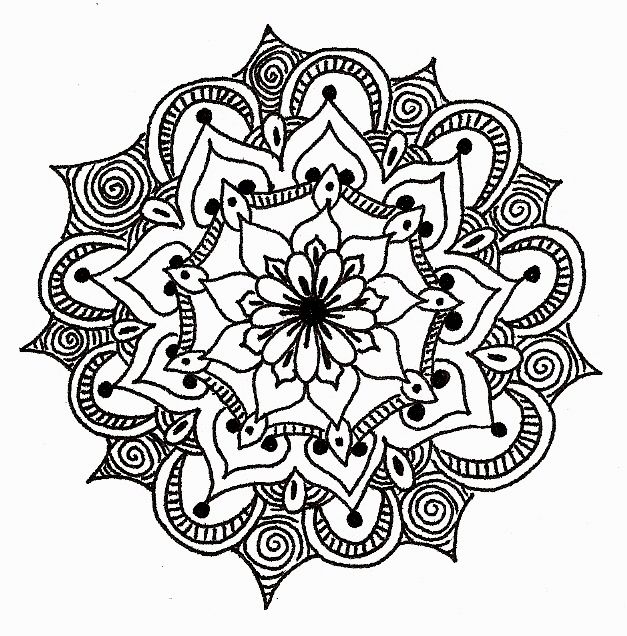 627x636 Love The Design On This Geometric Mandala Mandalas