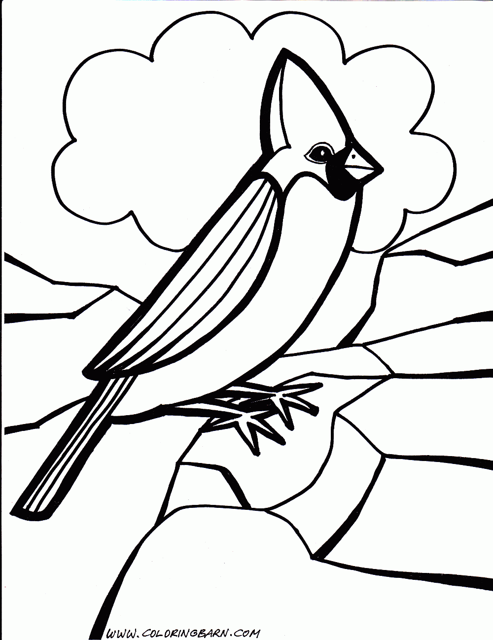 1000x1298 Cardinal Bird Coloring Pages