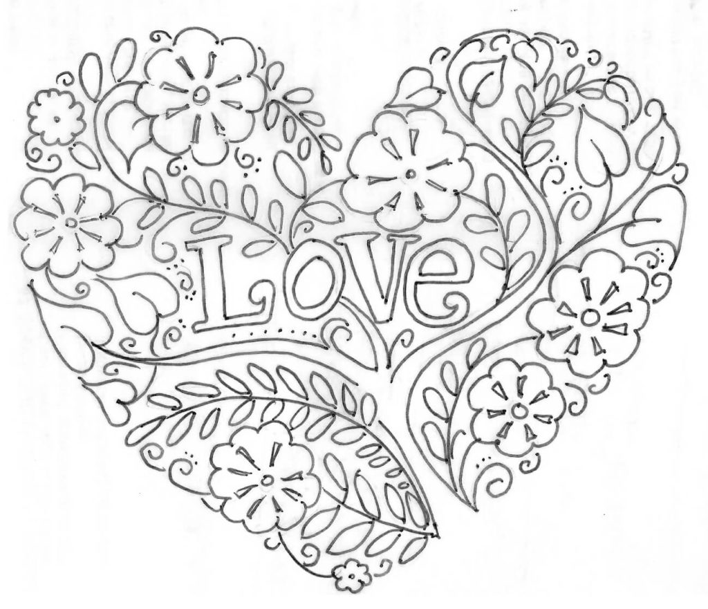 1024x881 Love Coloring Pages For Adults