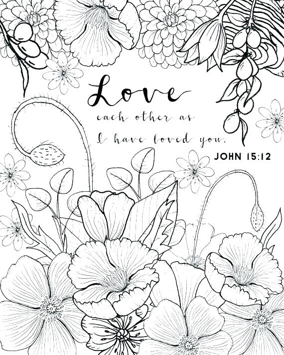 570x713 Realistic Flower Coloring Pages Free Printable Flower Coloring