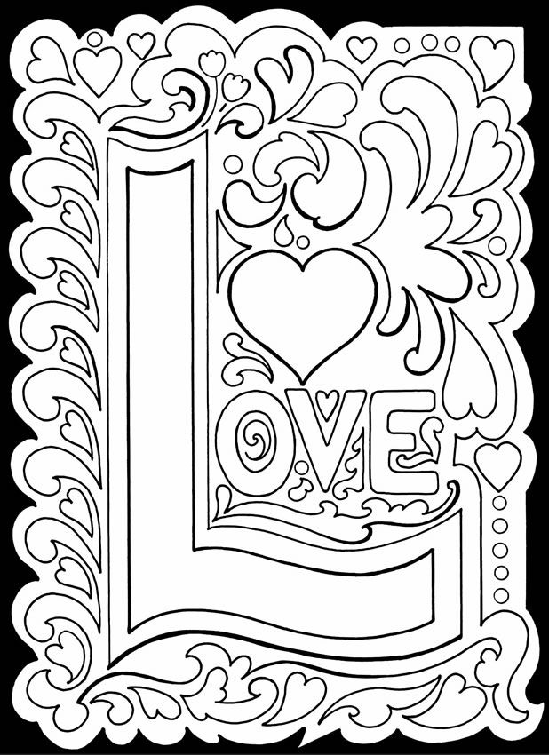 Love Coloring Pages For Adults