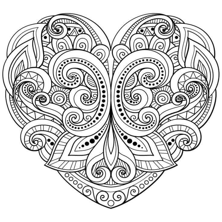 736x736 35 Free Printable Heart Coloring Pages