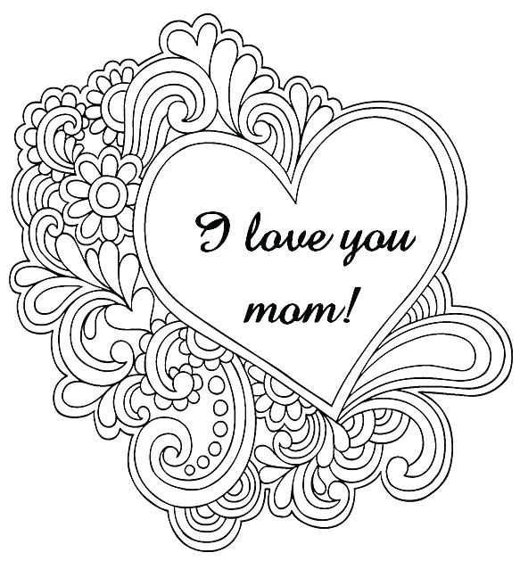 583x638 Love Coloring Pages For Adults Flowers And Hearts Coloring Pages