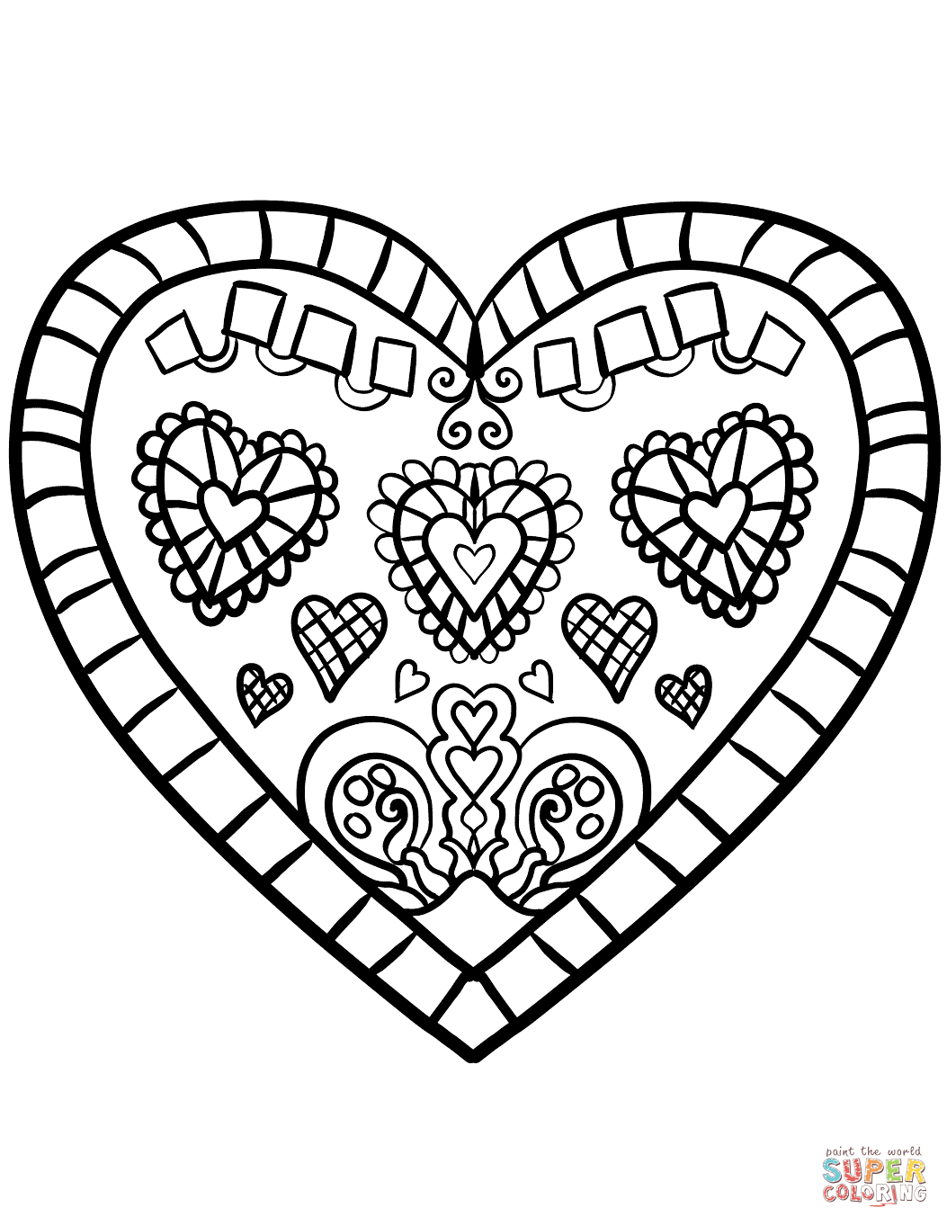 1053x1363 Heart Coloring Pages Free Printable Pictures Coloring Page Hearts