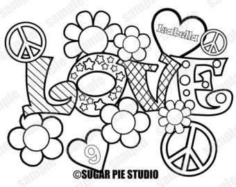 340x270 Love Coloring Page Etsy