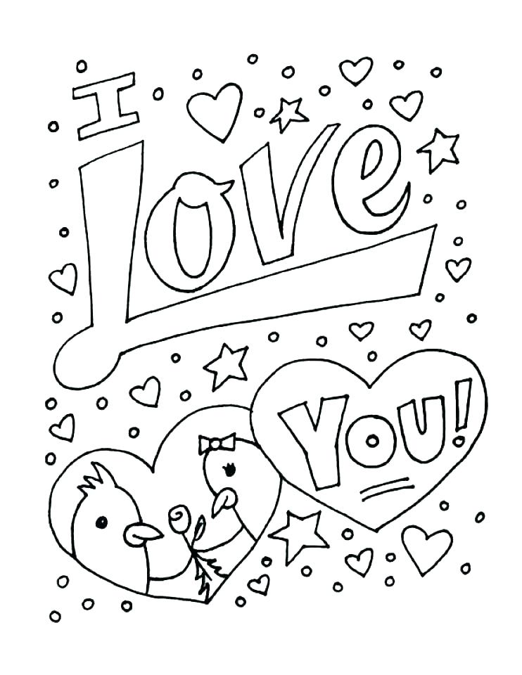 742x960 Coloring Pages Of I Love You Love Heart Colouring Pictures Small