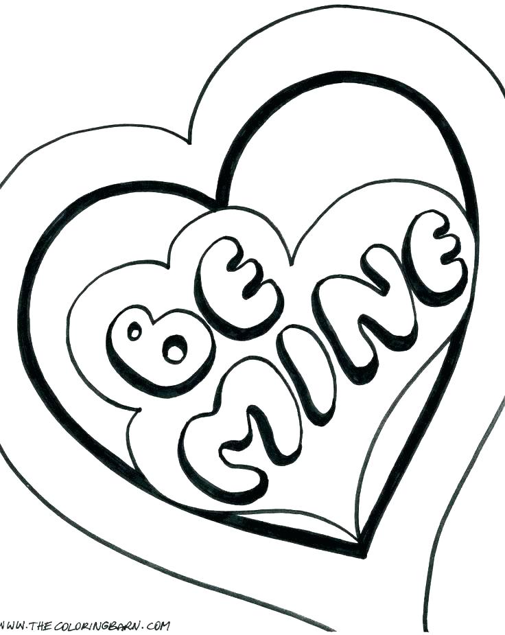 736x925 Heart Color Pages Heart Color Pages Heart Coloring Pages To Print