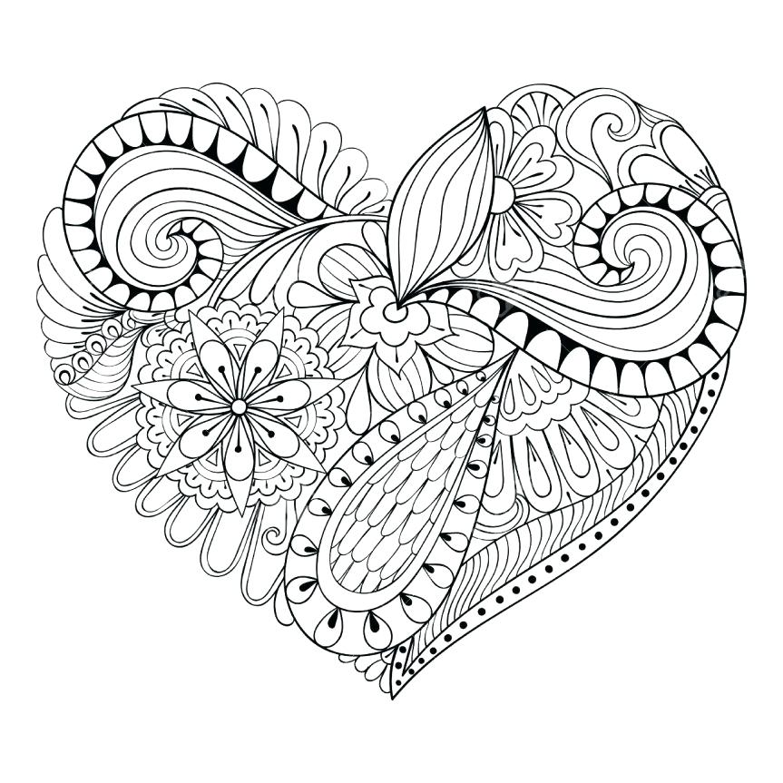 863x863 Hearts Coloring Page Adults Valentines Day Hearts Coloring Pages