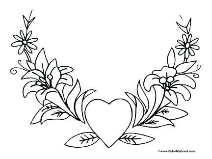 432x324 Love Heart Coloring Pages Coloring Pages Flowers And Hearts Hearts