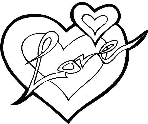 600x503 Cute Heart Coloring Pages Love Heart Coloring Page Heart Color