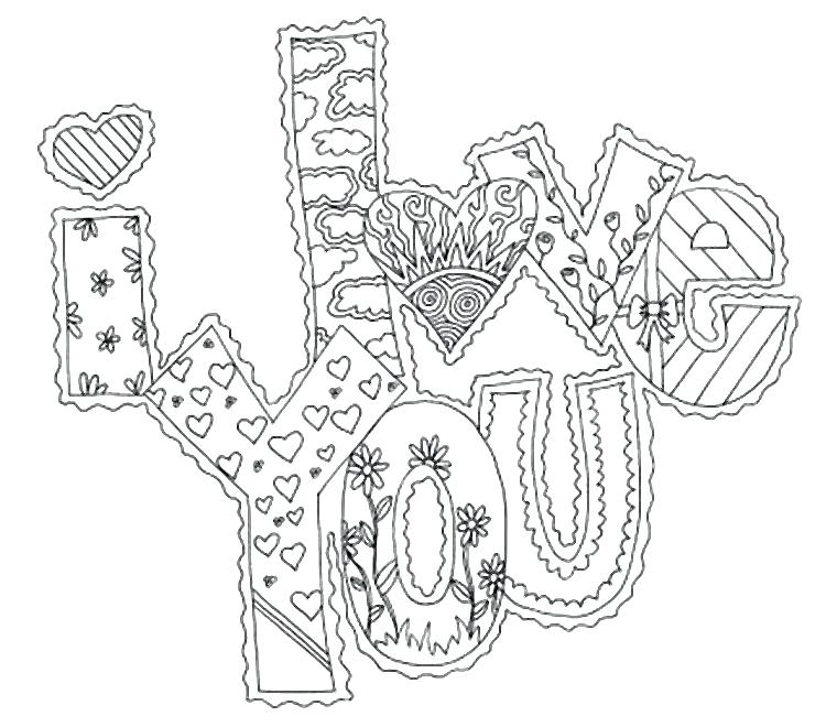 Love Mandala Coloring Pages