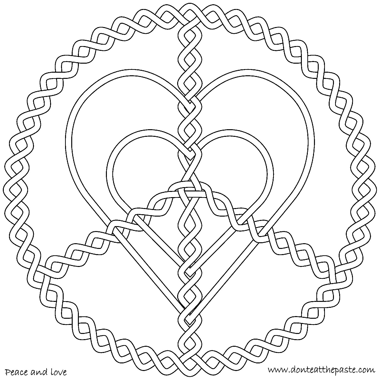 1600x1600 Free Valentine Mandala Coloring Pages