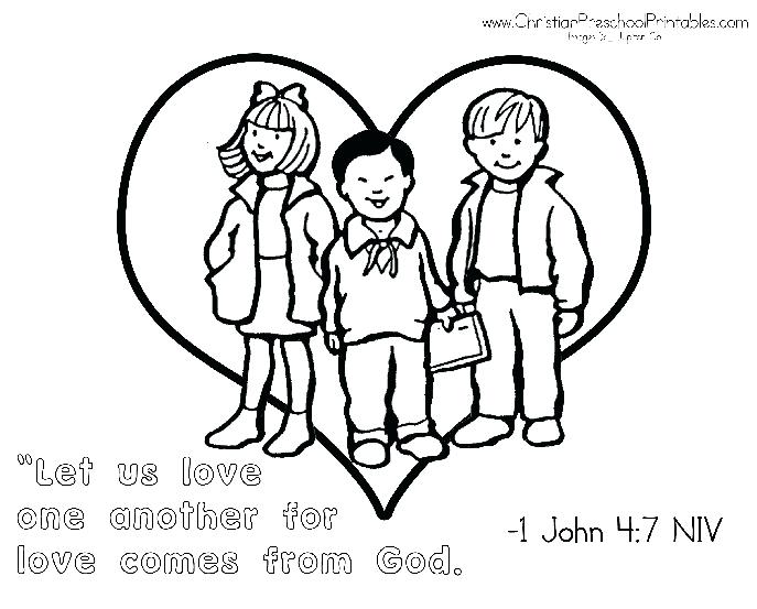 687x553 Coloring Pages Love Love One Another Coloring Page Colouring Pages