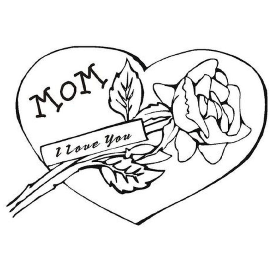 Love You Mom Coloring Pages