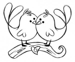 300x246 Decorated Love Bird Cookies Wood Burning Bird