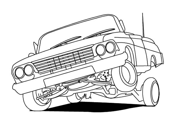 600x425 Lowrider Cars Hydraulics Coloring Pages