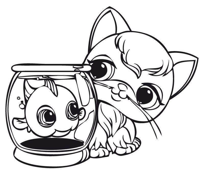 800x697 Pet Shop Printable Coloring Pages