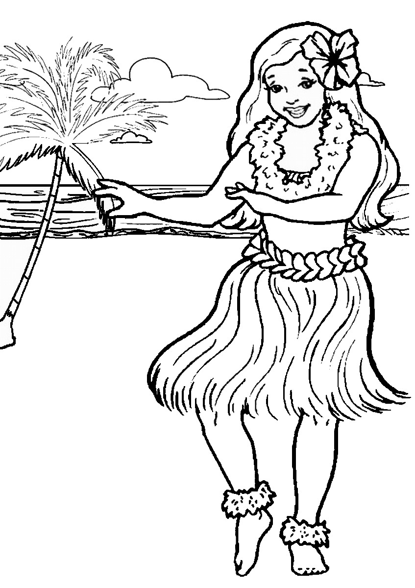 847x1200 Luau Coloring Pages