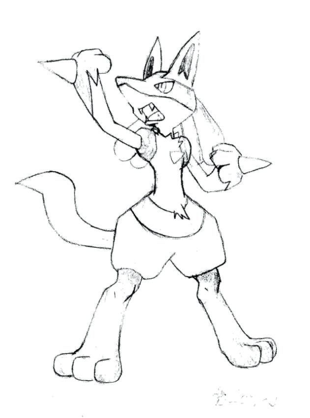 631x850 Coloring Pages Coloring Pages Riolu And Lucario Colouring Pages