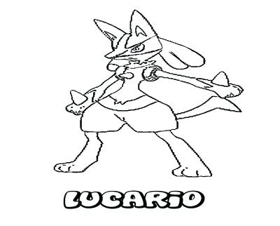 400x322 Lucario Coloring Page