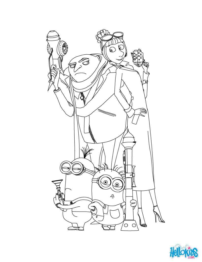 820x1060 I Love Lucy Coloring Pages Gru And The Minions Hellokids Com