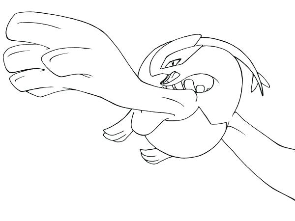 600x450 Lugia Coloring Pages Legendary Lugia Coloring Sheets
