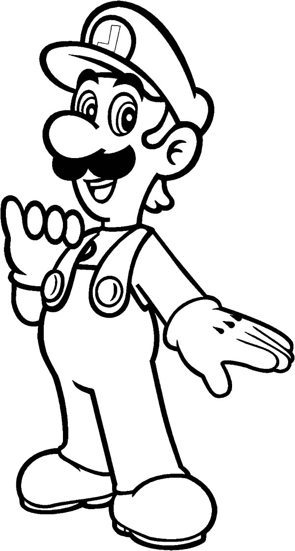 600x1119 Picture Of Luigi Coloring Pages Download Print Online