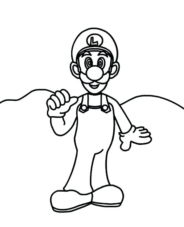 600x739 Luigi Coloring Page How To Draw Coloring Pages Luigis Mansion