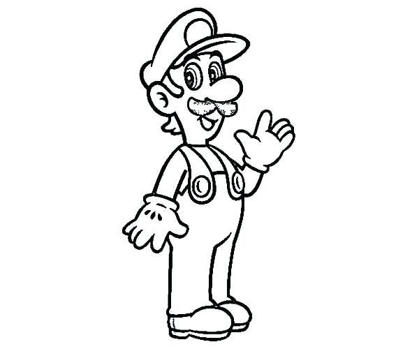 600x500 Luigi Coloring Pages Super Bros Coloring Pages Luigis Mansion Dark