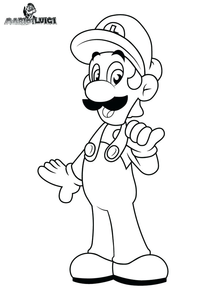 736x1030 Luigi Para Colorear Mario And Luigi Coloring Pages Bratz Coloring