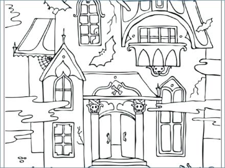 440x330 Luigi Mansion Coloring Pages Haunted Mansion Coloring Pages
