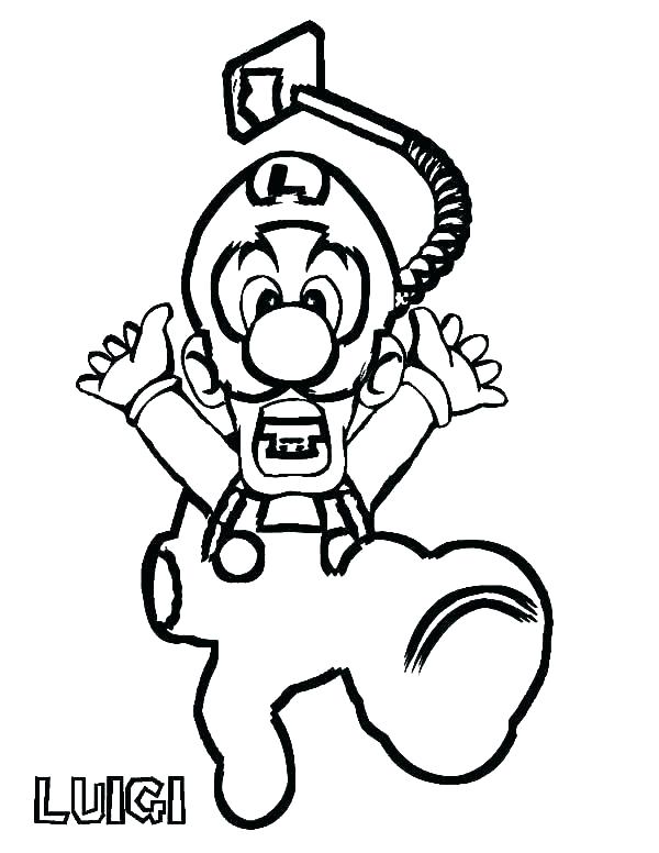 600x776 Luigi Coloring Pages