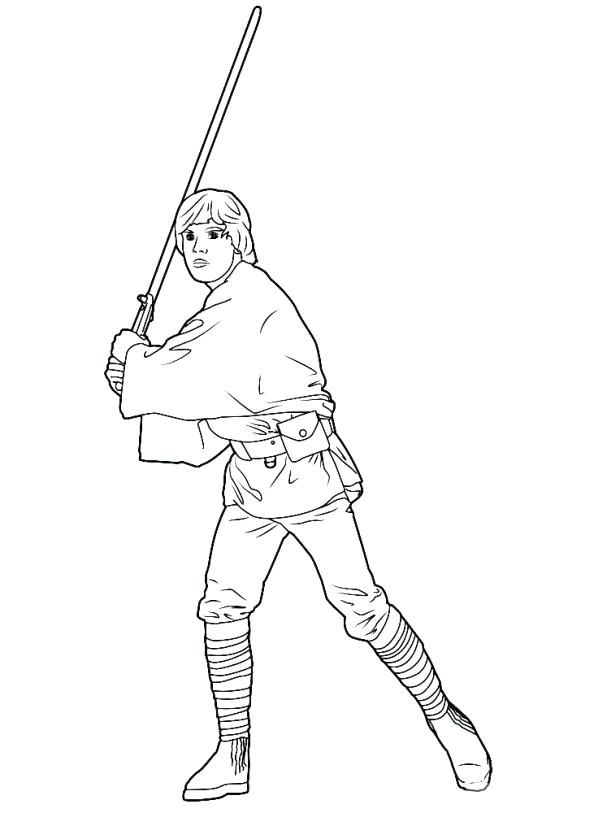 594x813 Luke Skywalker Coloring Pages Extraordinary Luke Skywalker