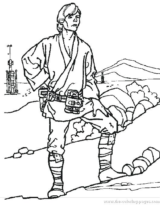 530x680 Star Wars Coloring Pages Luke Luke Skywalker Coloring Page