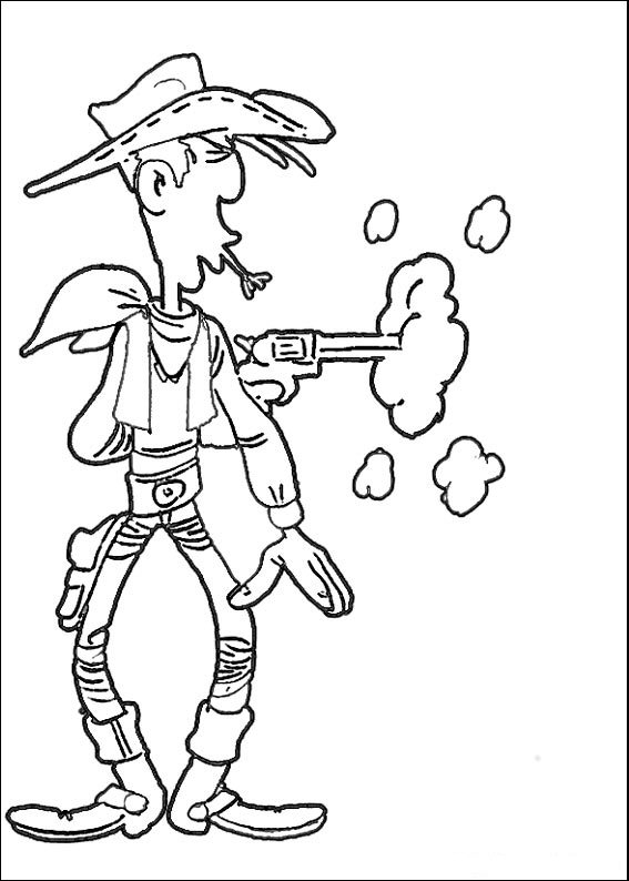 567x794 Lucky Luke Coloring Page Tv Series Coloring Page