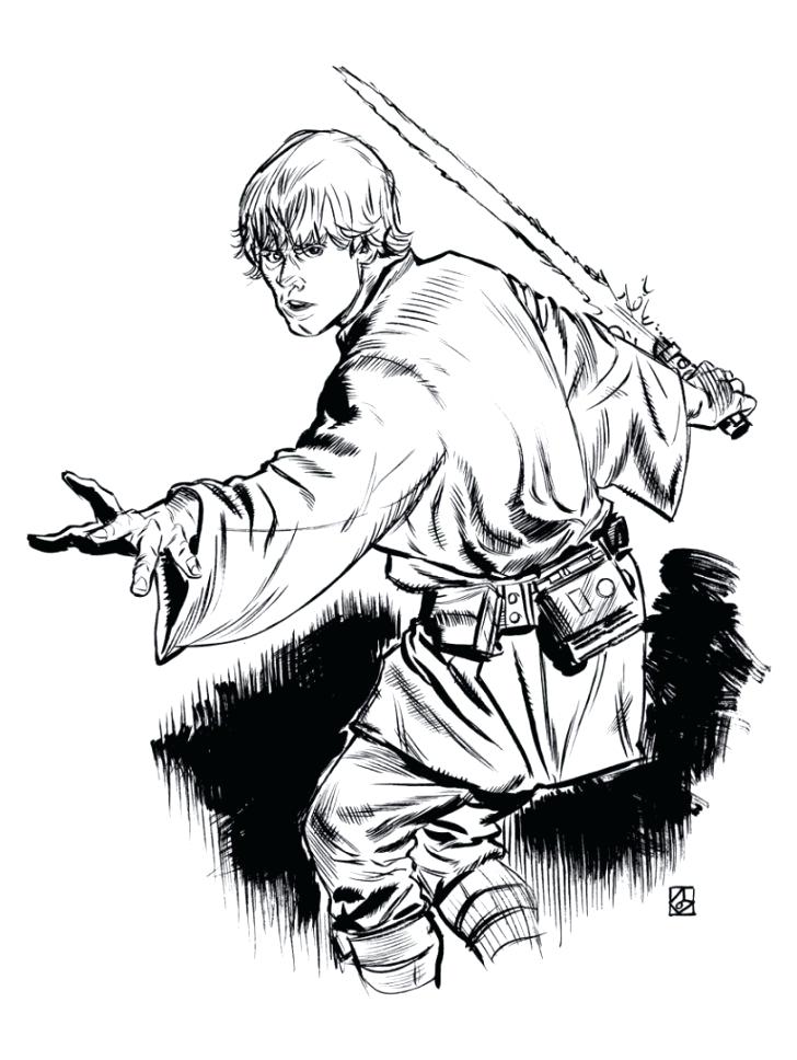 728x968 Angry Birds Star Wars Luke Skywalker Coloring Pages