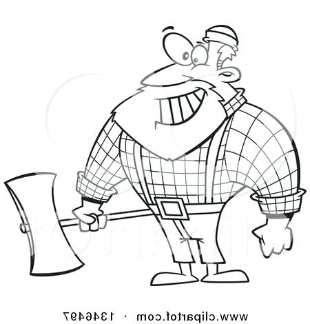 450x470 Paul Bunyan Coloring Page