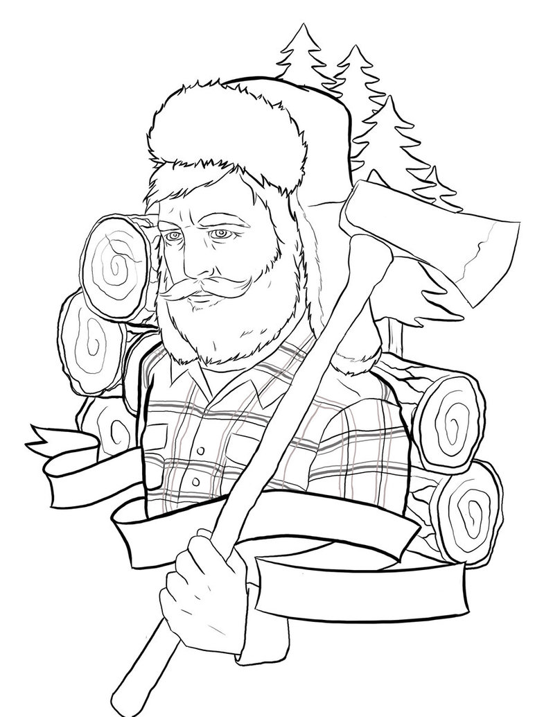772x1034 Direct Lumberjack Coloring Pages Interesting D