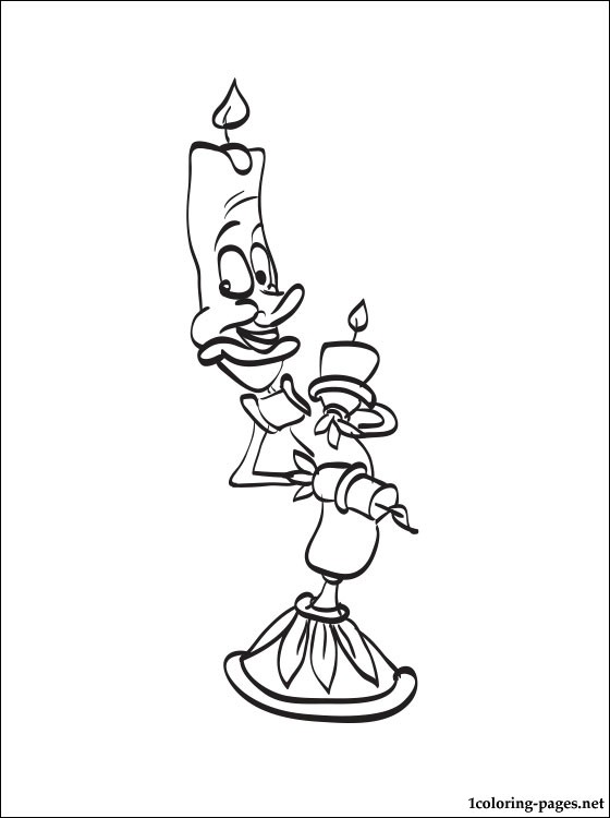 560x750 Lumiere Beauty And The Beast Coloring Page Coloring Pages