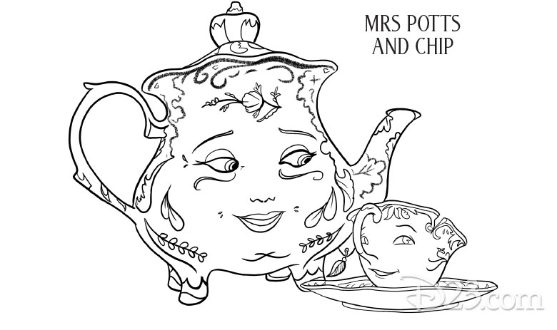780x463 Say To These Beauty And The Beast Coloring Pages