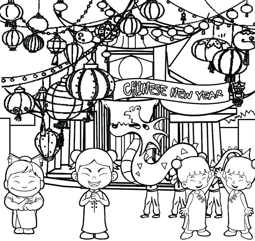 850x805 Chinese New Year Coloring Page 0