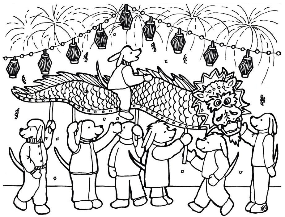 922x703 Fresh Chinese New Year Coloring Pages Chinese New Year Coloring