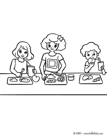 364x470 Lunchtime Coloring Pages
