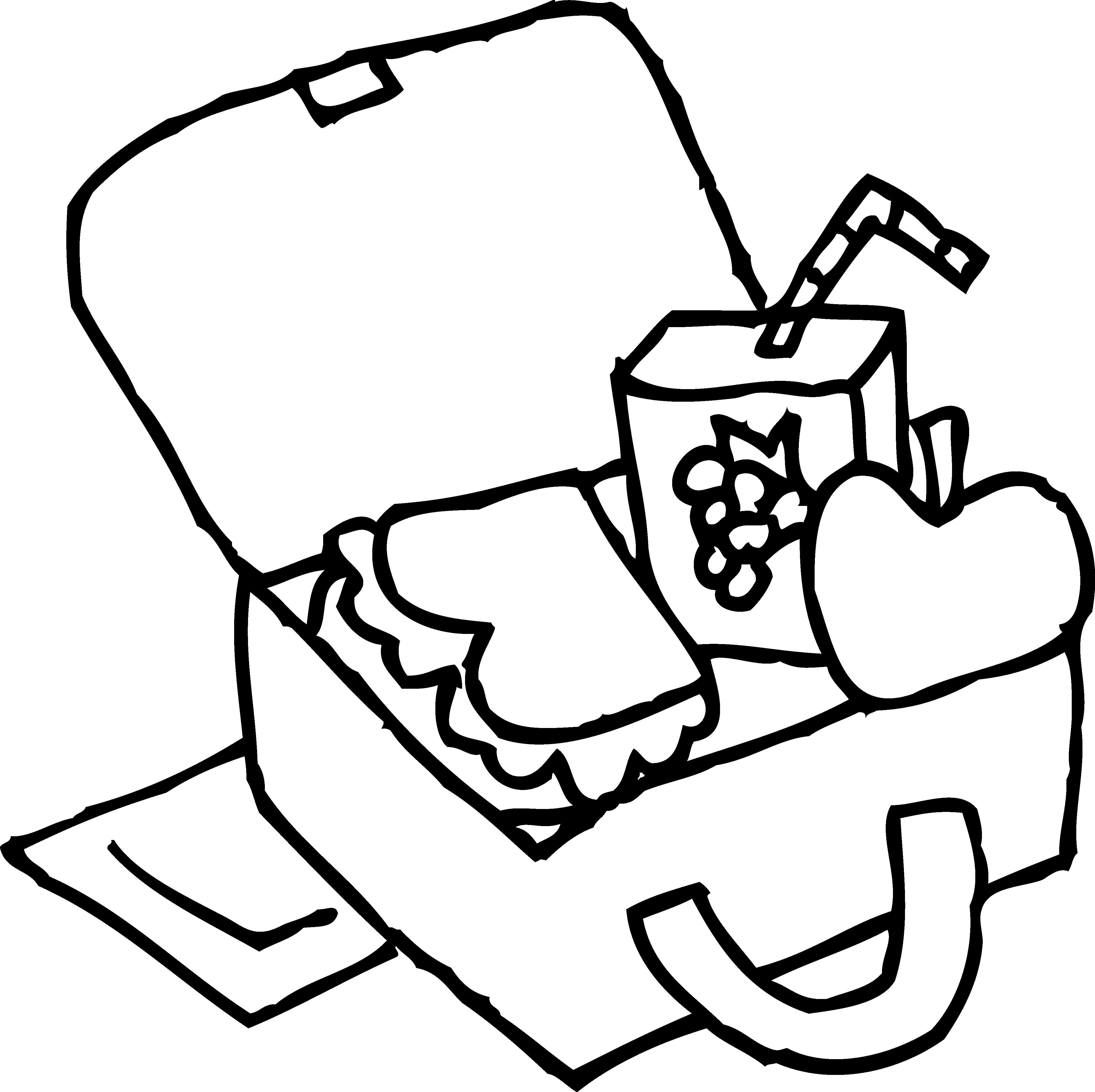 4097x4086 School Lunchbox Coloring Page