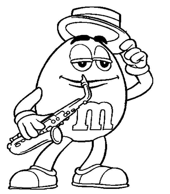 M And M Coloring Pages
