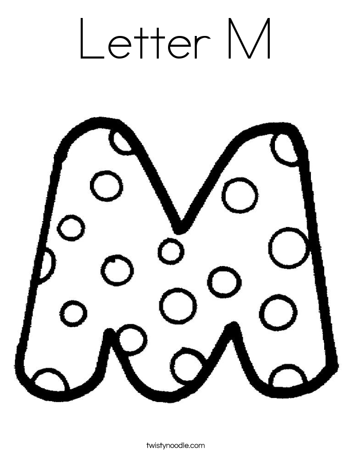 685x886 Letter M Coloring Pages