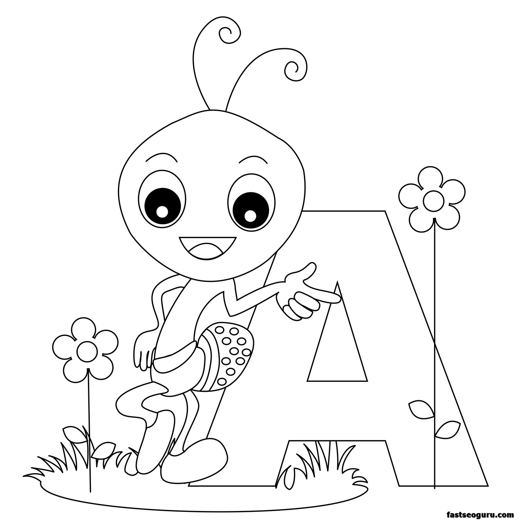 1732x1732 Animal Alphabet Worksheets Letter For Ant Printable Coloring Page