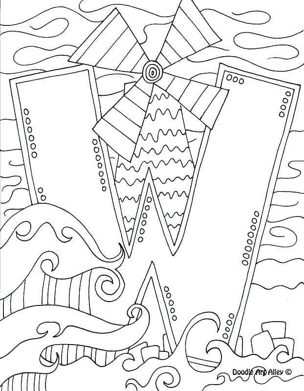 622x800 Capital Letter Coloring Pages Letter W Coloring Page Letter W