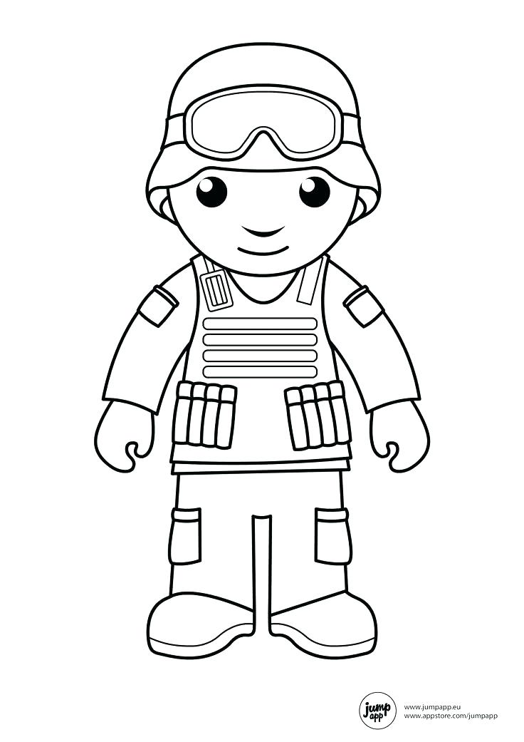 736x1041 Simple Decoration Soldier Coloring Pages With M16 Page Free