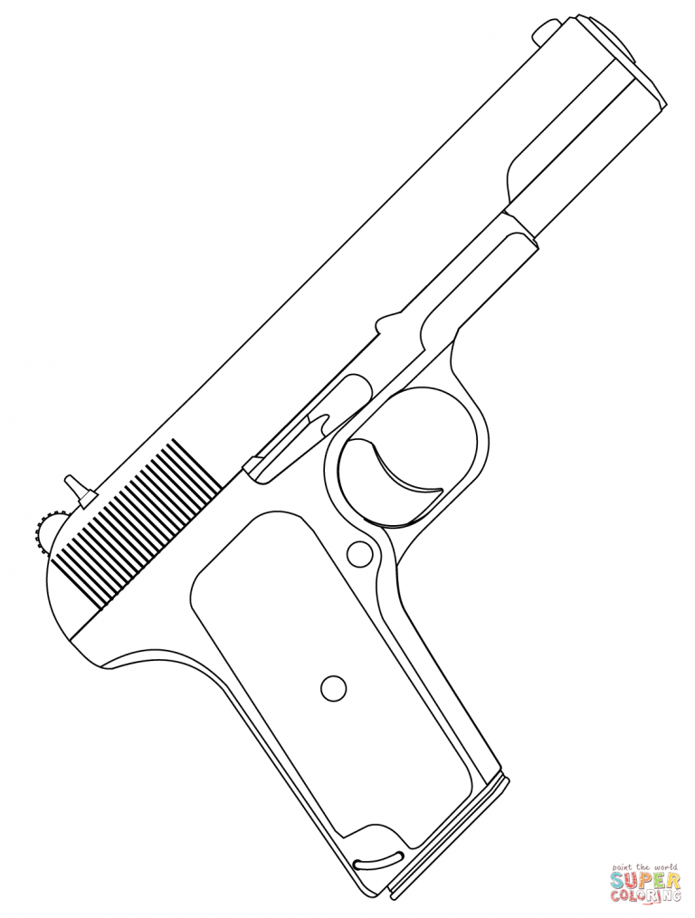 768x1014 Unique Ideas Gun Coloring Pages Handgun Coloring Page Free
